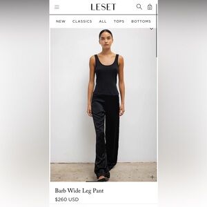 LESET Black Wide Leg Pants